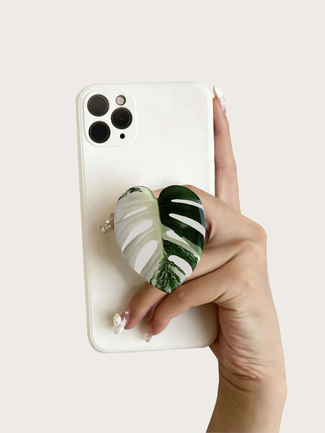 Green Leaf Phone Grip