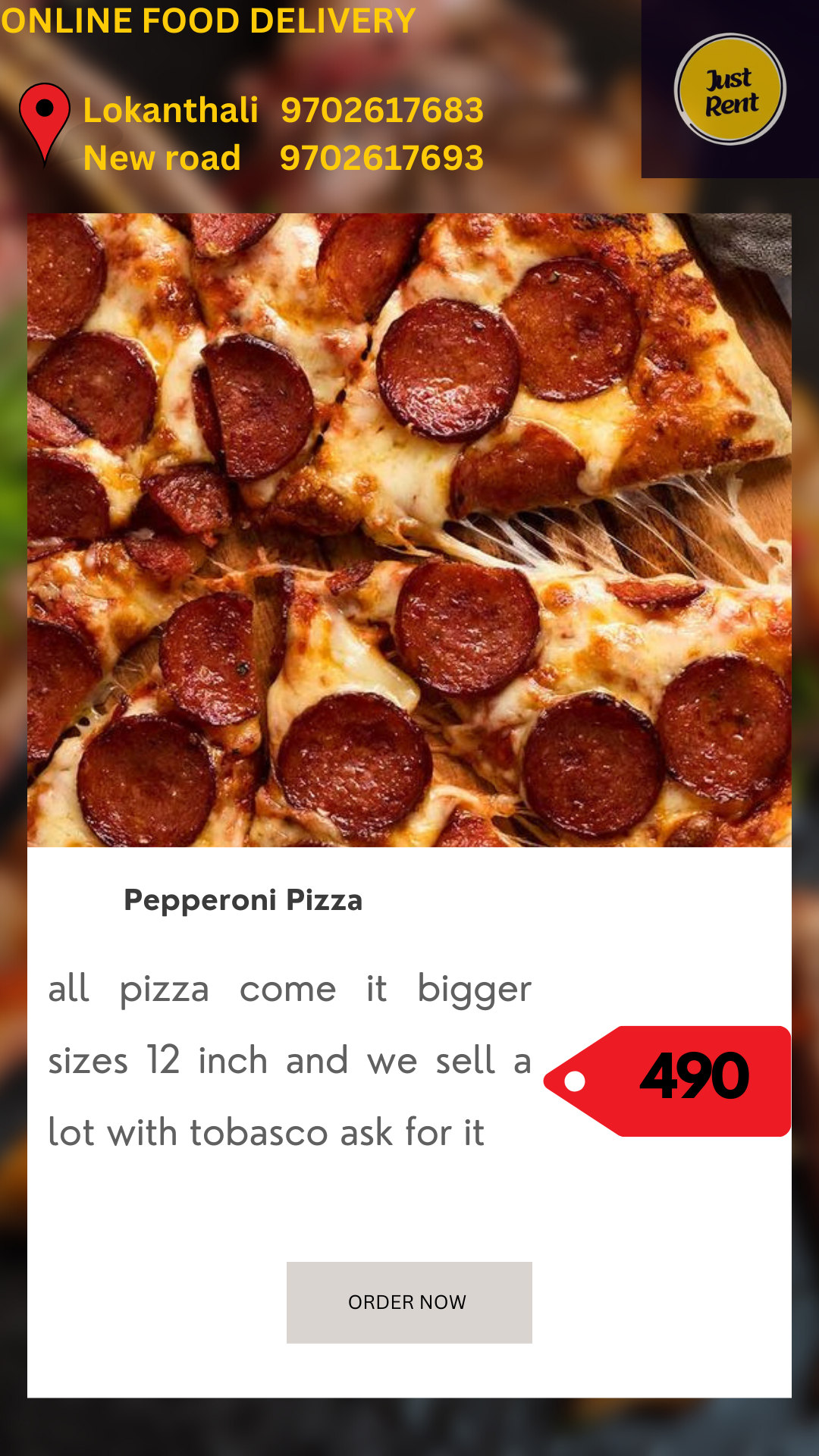 pepperoni pizza 