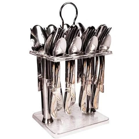 24 donadan iborat vilkalar idishlari to'plami 8 kishi uchun "XONIM ROSE" QUVVATLAT BULGULARI