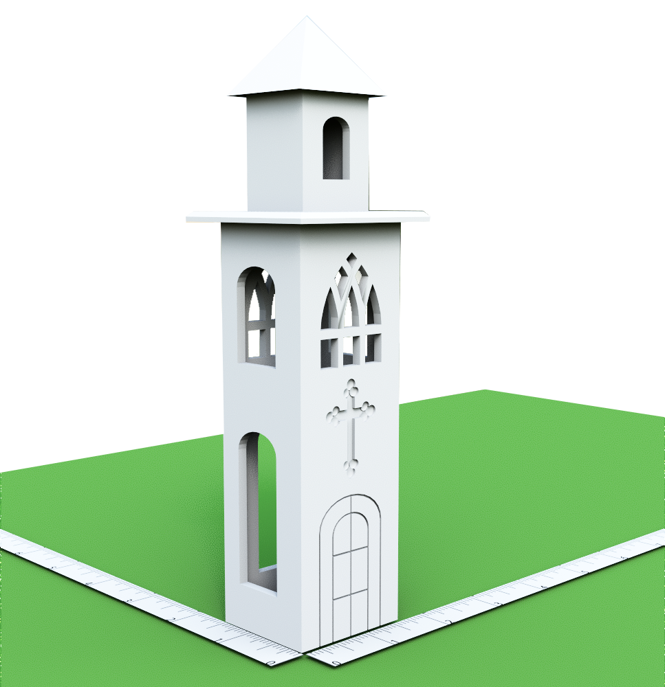 Small Church Tower - Model 10