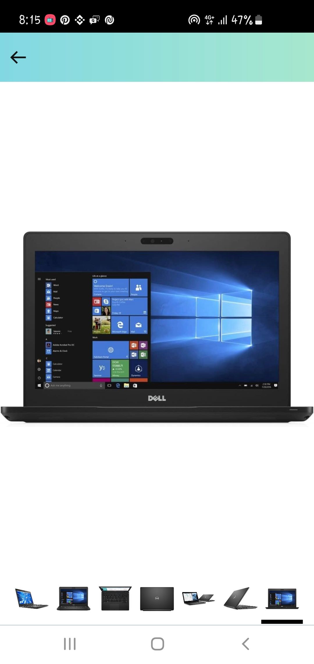 Dell Latitude 5280 Renewed Business Laptop | intel Core i5-7th Generation CPU | 8GB DDR4 RAM | 256GB SSD | 12.5 inch Display | Windows 10 Pro | (Renewed) 