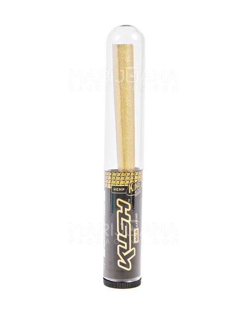 KUSH | 'Retail Display' 24K Gold King Size Hemp Pre Rolled Cones | 109mm - Edible Gold - 8 Count