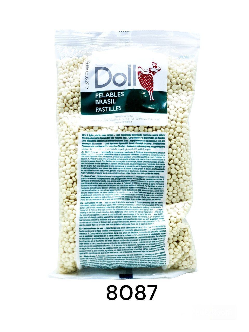 Granule qo'g'irchoq paketlari Oq 1000ml