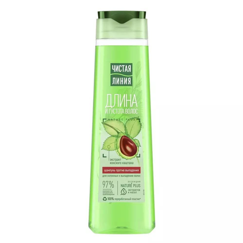 Clean Line Shampun uzunligi va zichligi sochlar uchun 400ml