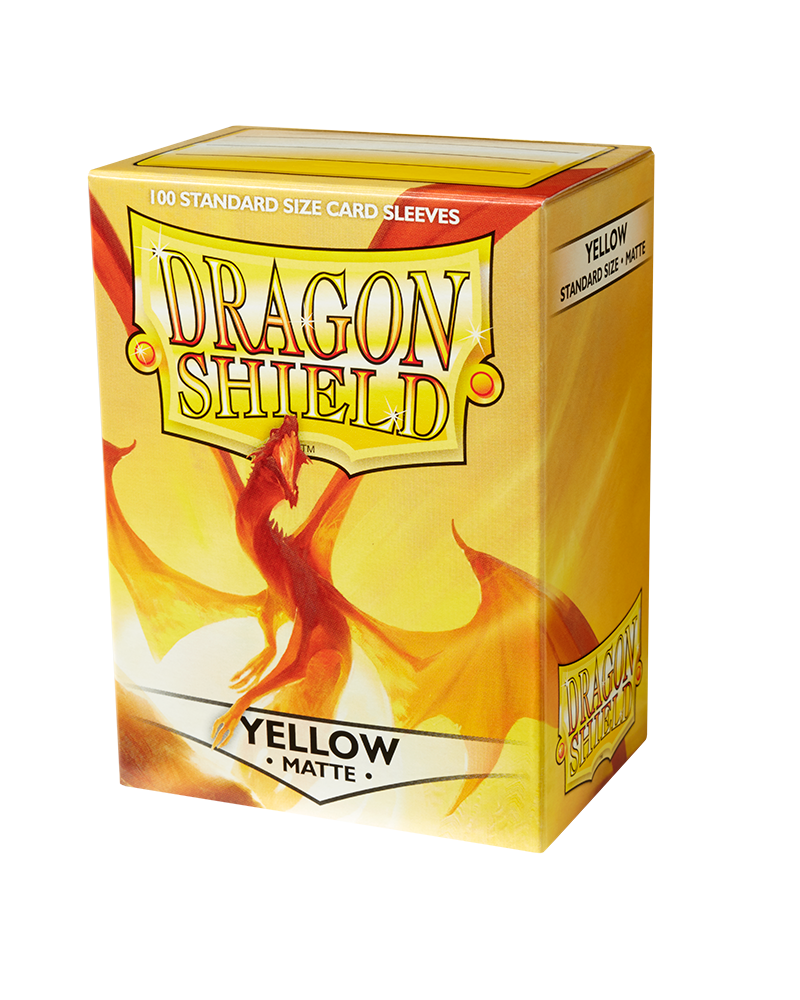 Dragon Shield Sleeve - Standard Size Matte 100 - YELLOW