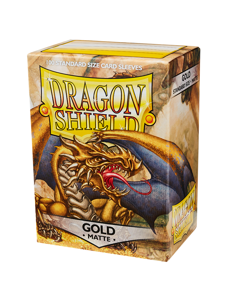 Dragon Shield Sleeve - Standard Size Matte 100 - GOLD