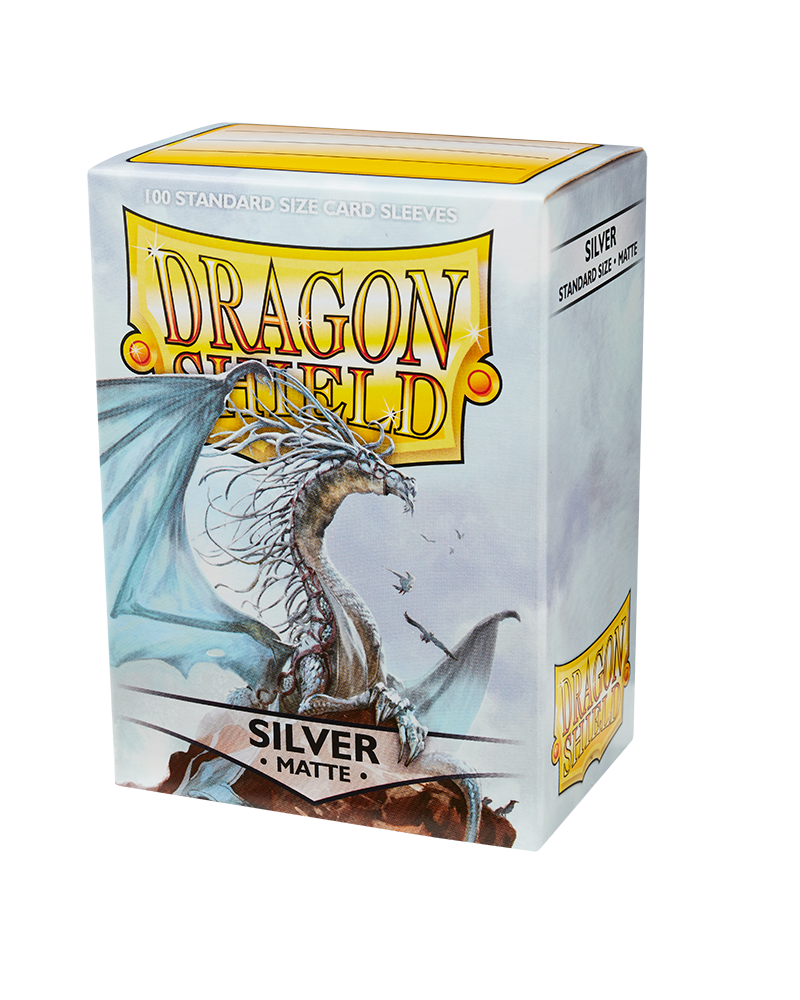 Dragon Shield Sleeve - Standard Size Matte 100 - SILVER