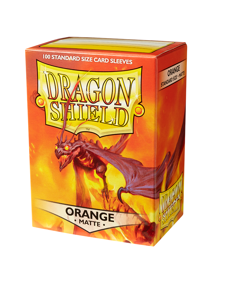 Dragon Shield Sleeve - Standard Size Matte 100 - ORANGE