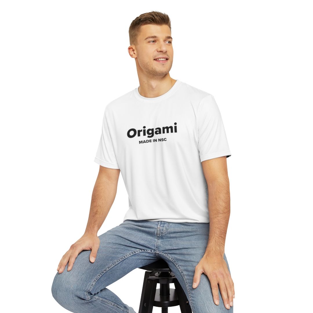 Origami captured Men's Polyester Tee (AOP)