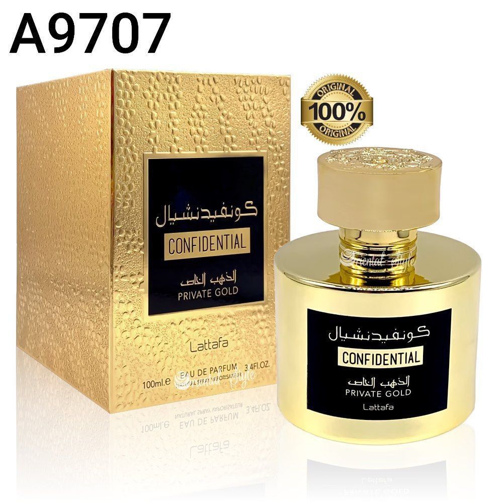 Konfidensial Lattafa Eau de Parfum erkaklar uchun, 100 ml atir