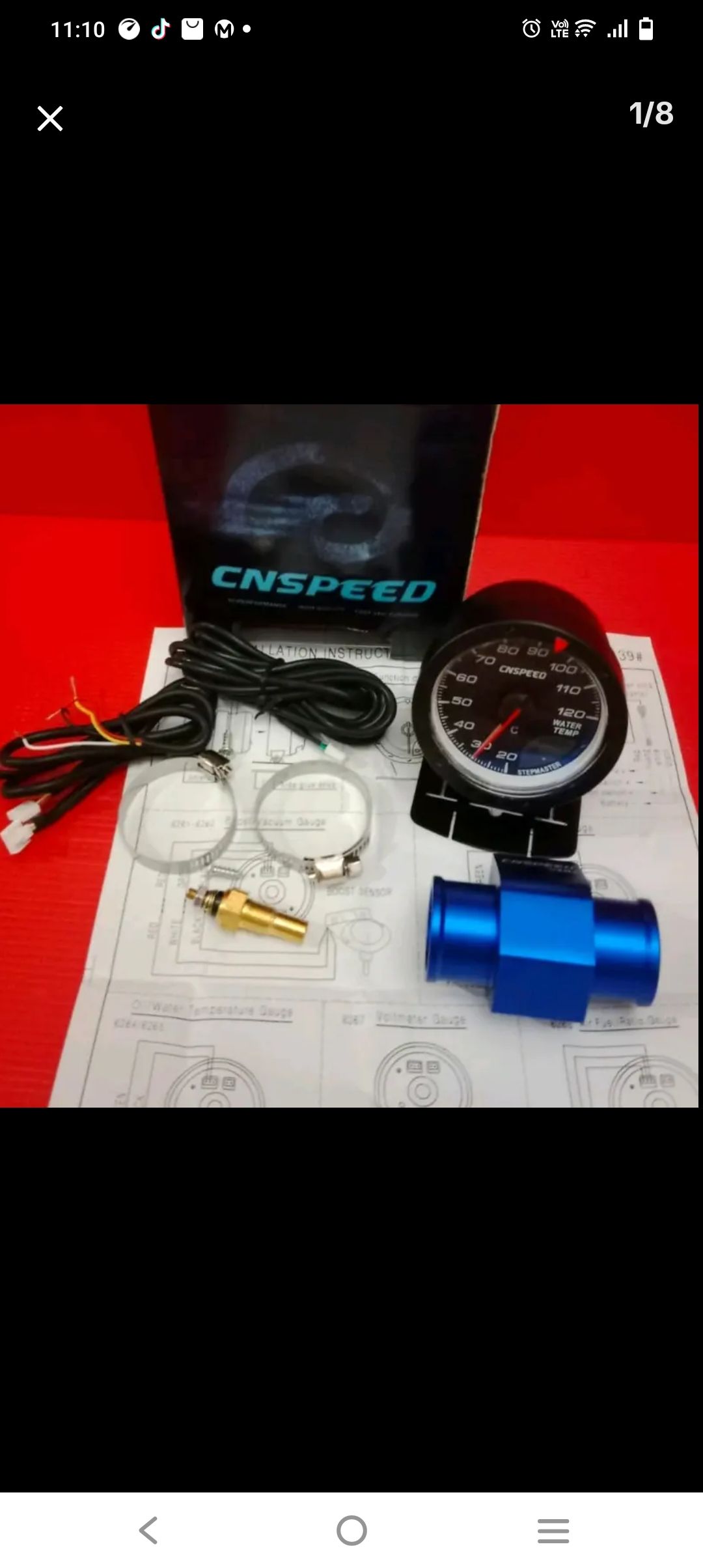 60MM Car Water Temperature Gauge 