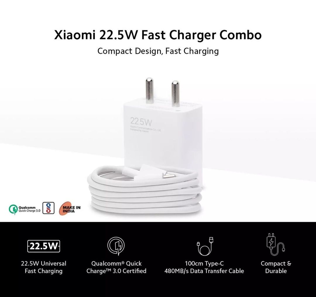 Xiaomi (MDY-11-ER) 22.5W Charger 100% Original Product With GST Bill