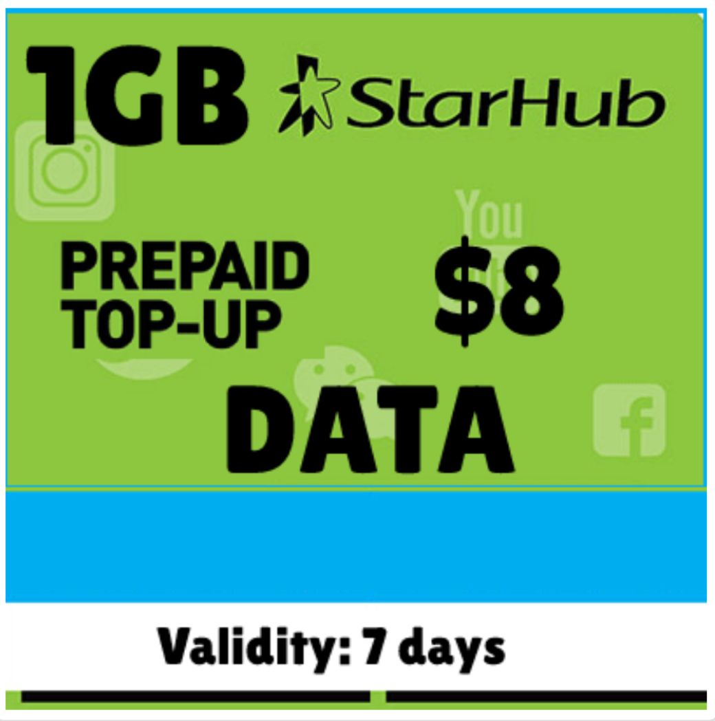 StarHub $8 1GB 7-Day Data Plan