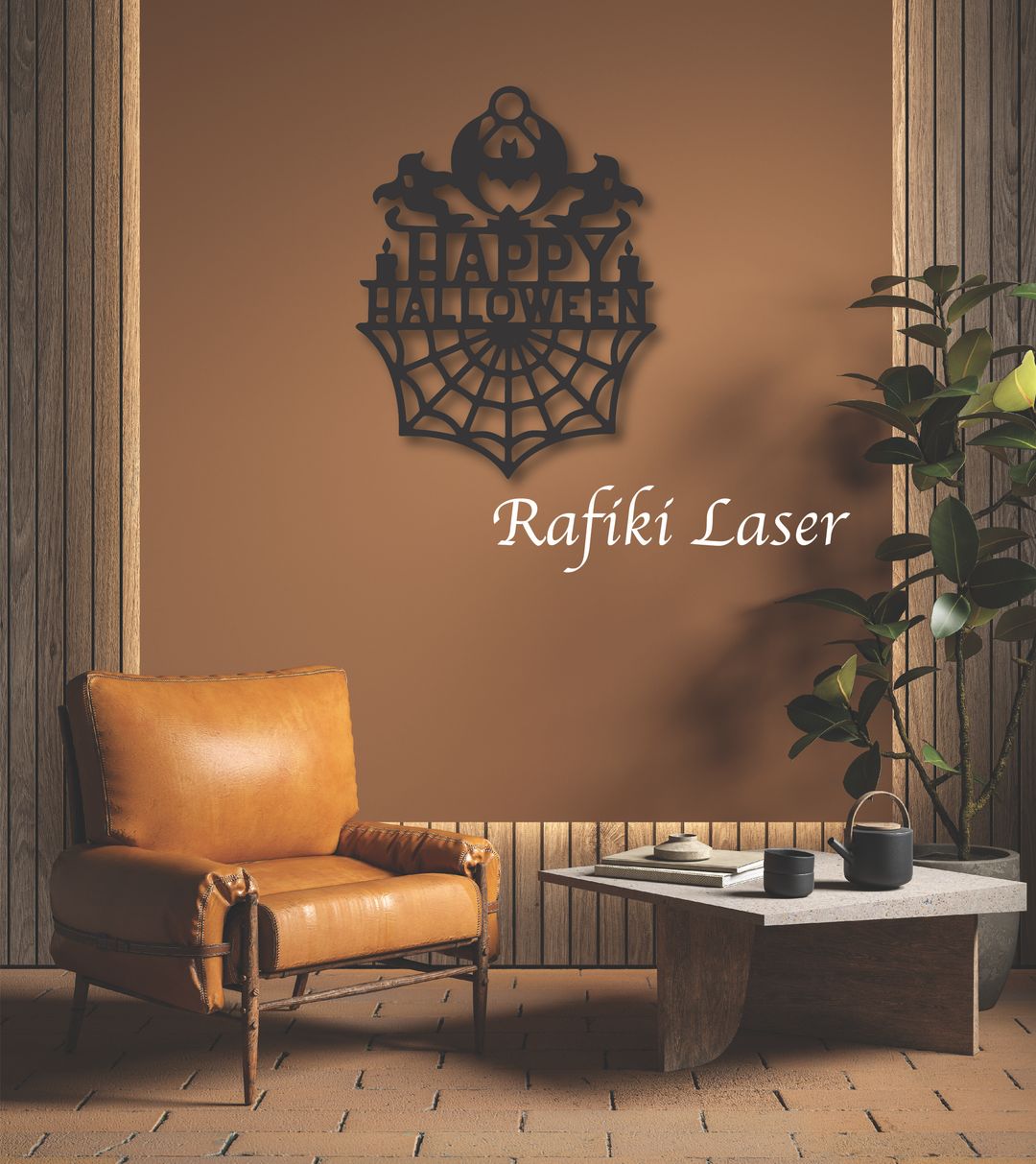 Happy Halloween Metal Wall Art Decor