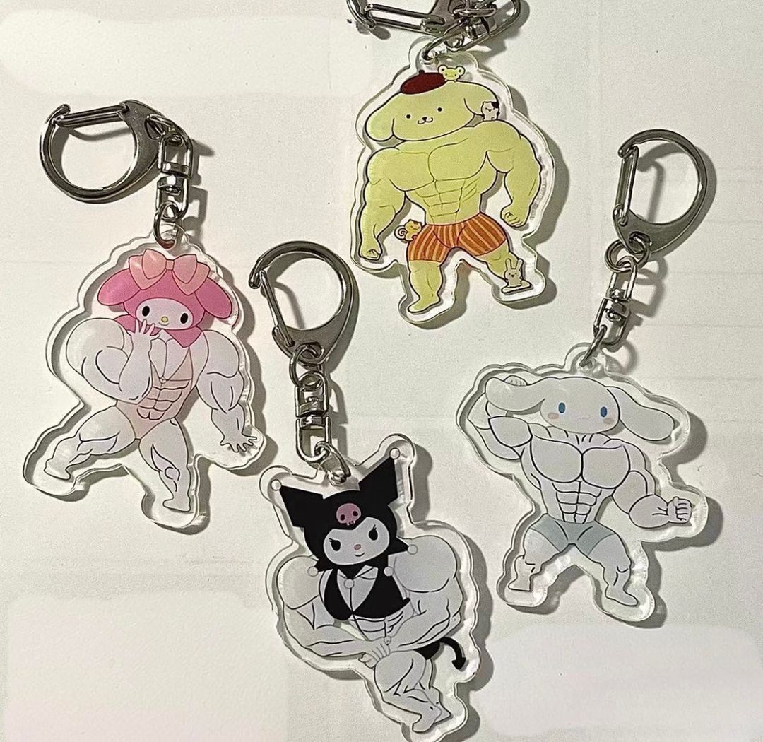 Sanrio Muscle Keychains