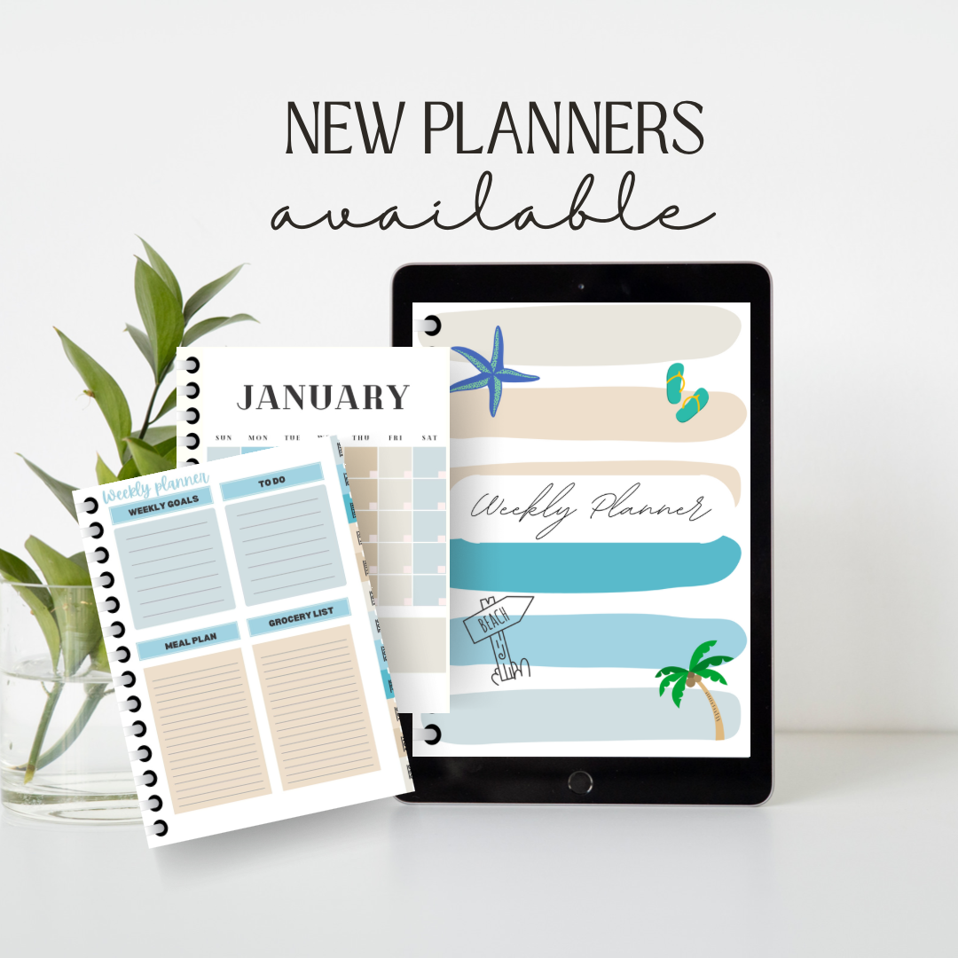 Spiral Blue Weekly Planner