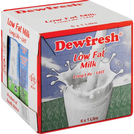 Dew Fresh Low Fat Milk 6x1L