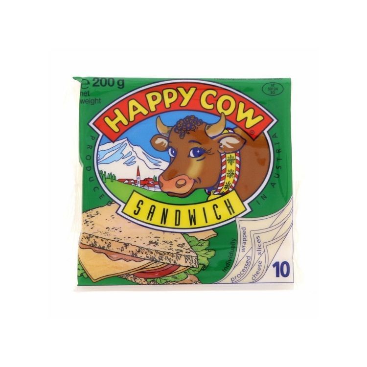 Happy Cow Sandwich Cheese Slices 200G