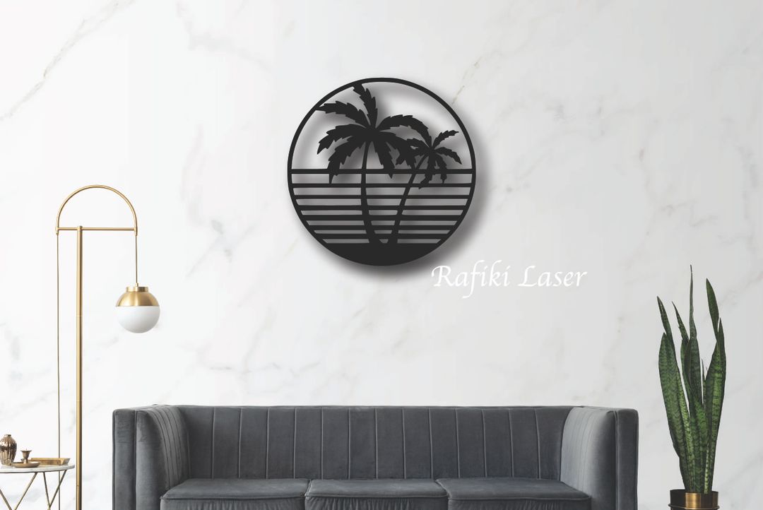 Palm Tree Leaves Metal Wall Art Decor