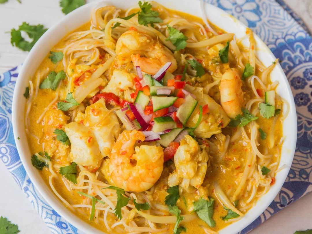 Seafood Laksa Noodle Soup