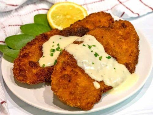 Chicken Schnitzel with Sausage n Gravy