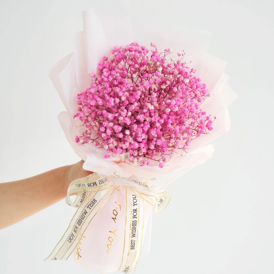 Pink Baby Breath Bouquet