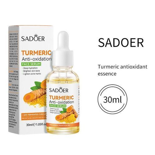 SADOER Turmeric Face Serum , Deep Hydration, Tumeric Serum, Brightening, and Lighten Acne Marks