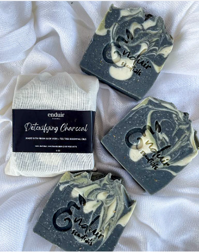 Detoxifying Charcoal Moringa + Tea Tree Bar Soap