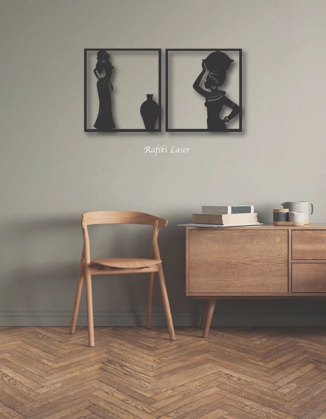 African Ladies Metal Wall Art Decor