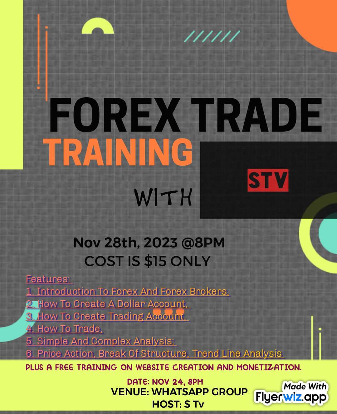 FOREX TRADING TRAINING WITH S TV 