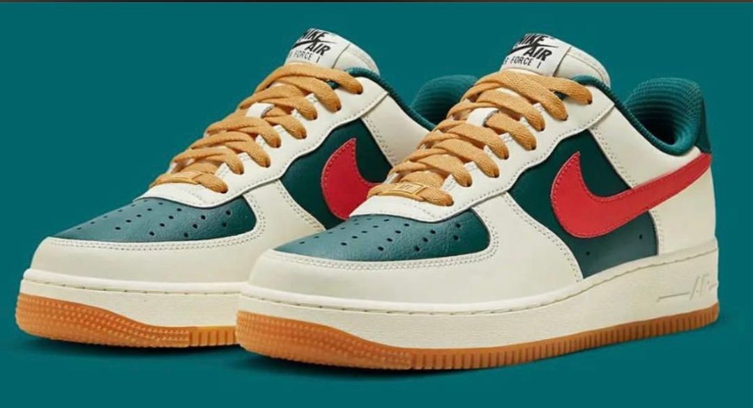 Nike Airforce 1 Low - Cream white/Brown/Green