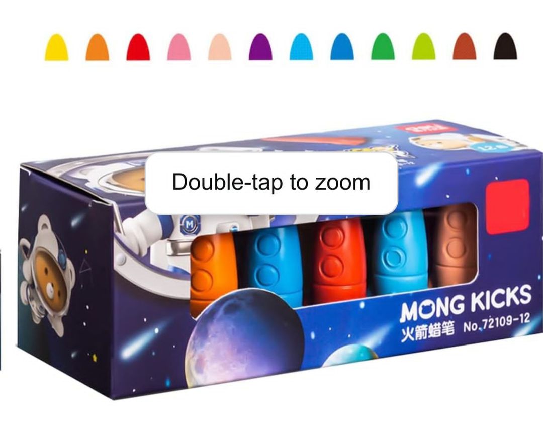 Spaceship Crayons 12 Pcs