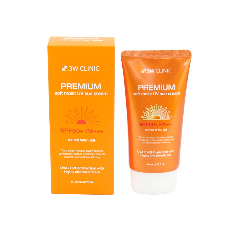 3W Clinic Premium Soft Moist UV Sun Cream SPF50+ PA+++ 70ml