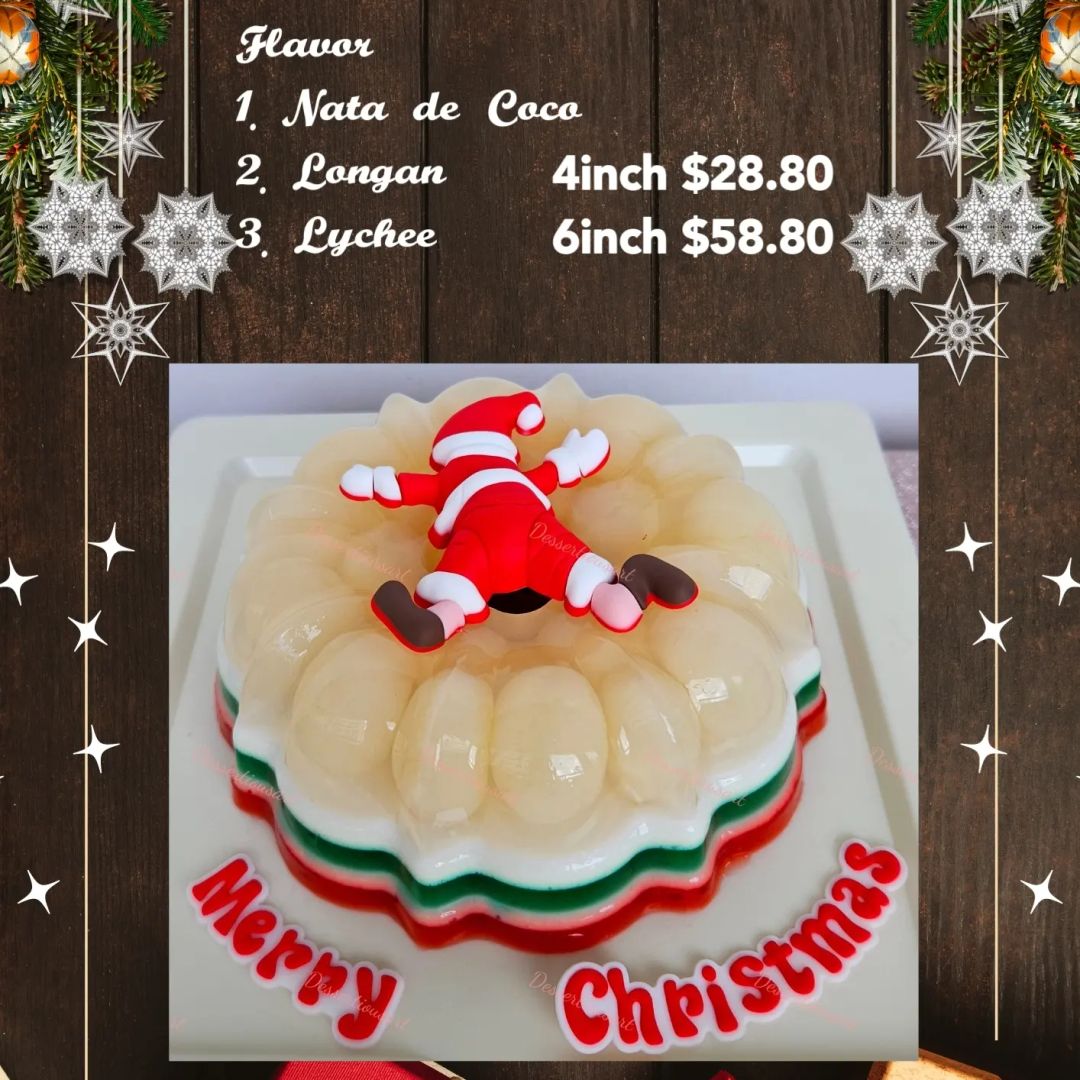 Christmas Upside down Santa Jelly cake(4inch)