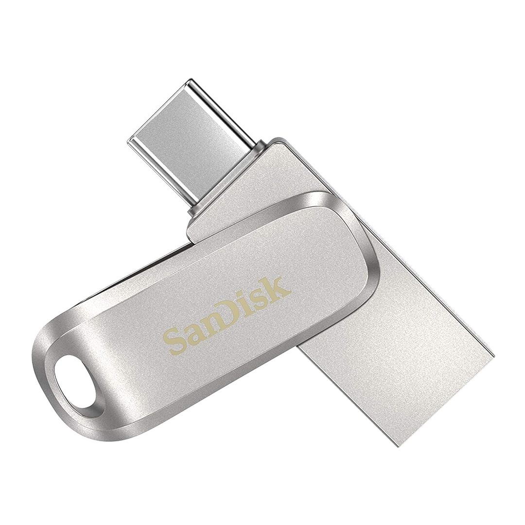 SanDisk Ultra Dual Drive Luxe USB Type C Flash Drive (Silver, 256 GB, 5Y - SDDDC4-256G-I35)