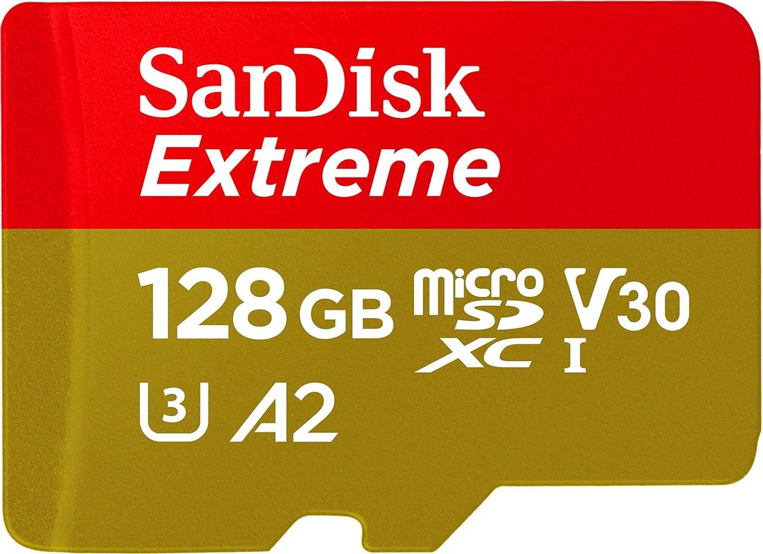 SanDisk Extreme (SDSQXAA-128G-GN6MN) 128GB microSDXC  UHS-I, 190MB/s Read,90MB/s Write Memory Card for 4K Video on Smartphones, Action Cams and Drones