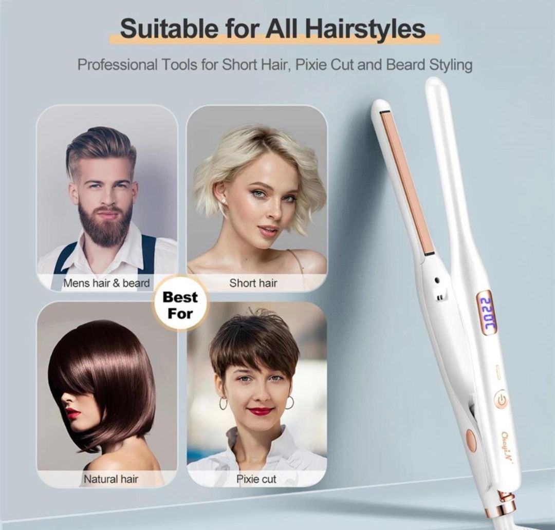 Hair Straightener Professional Mini Multi-functional Flat Iron for Short Hair Ceramic Fast Heating Hair Styling straighner for baby hair.