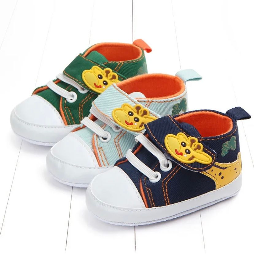 Baby Cute Cartoon Giraffe Pattern Non-Slip Soft Bottom Shoes