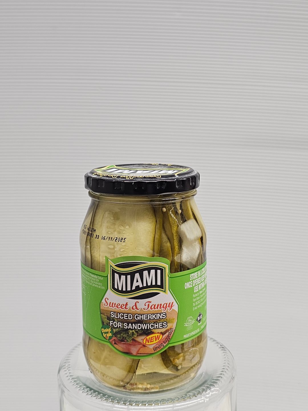 Miami Sliced Gherkins Sweet & Sour 380g