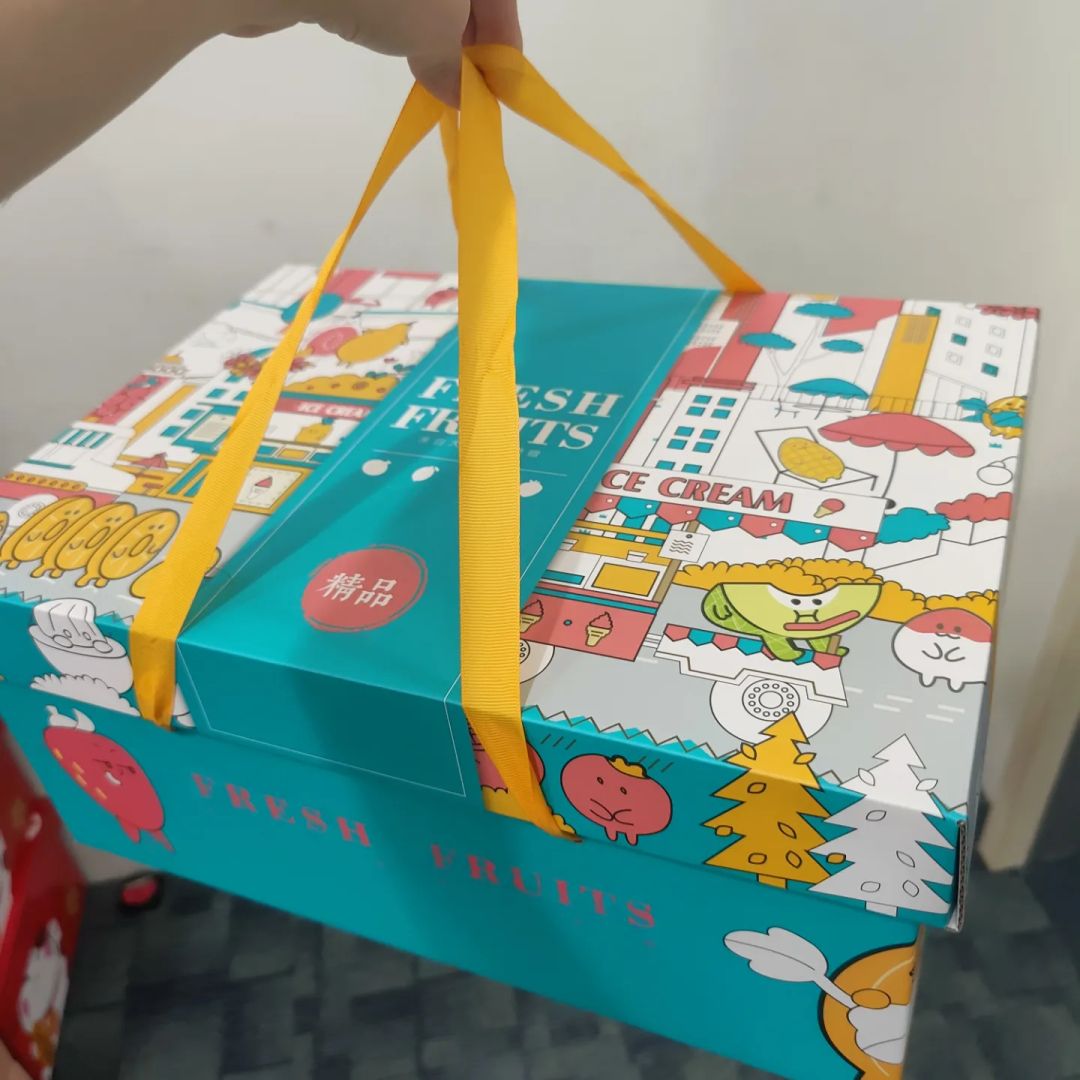 Festive blue giftbox