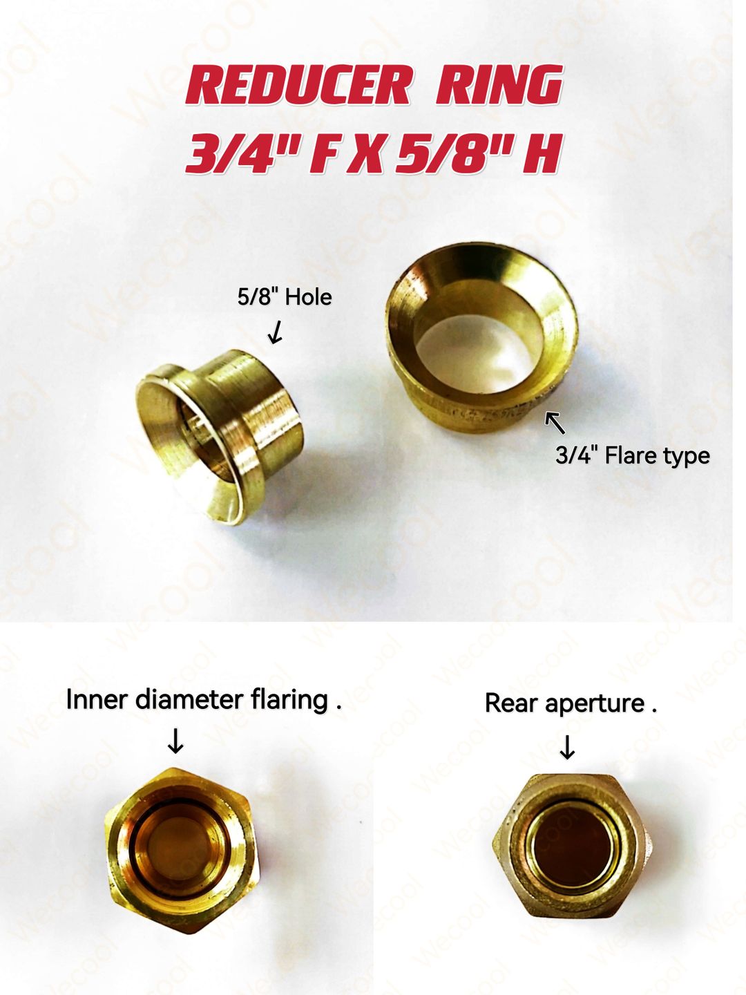 REDUCER FLARE NUT 3/4 X 5/8