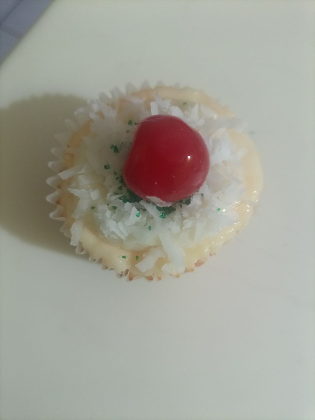 Cherry Coconut regular cupcake size Cheesecake