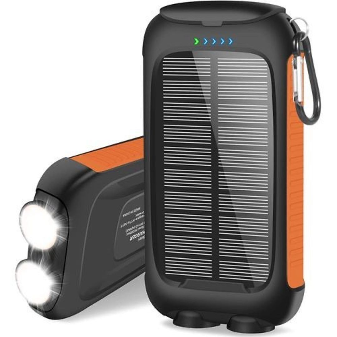 Solar Power Banks 2 Outputs Orange 10000MAH