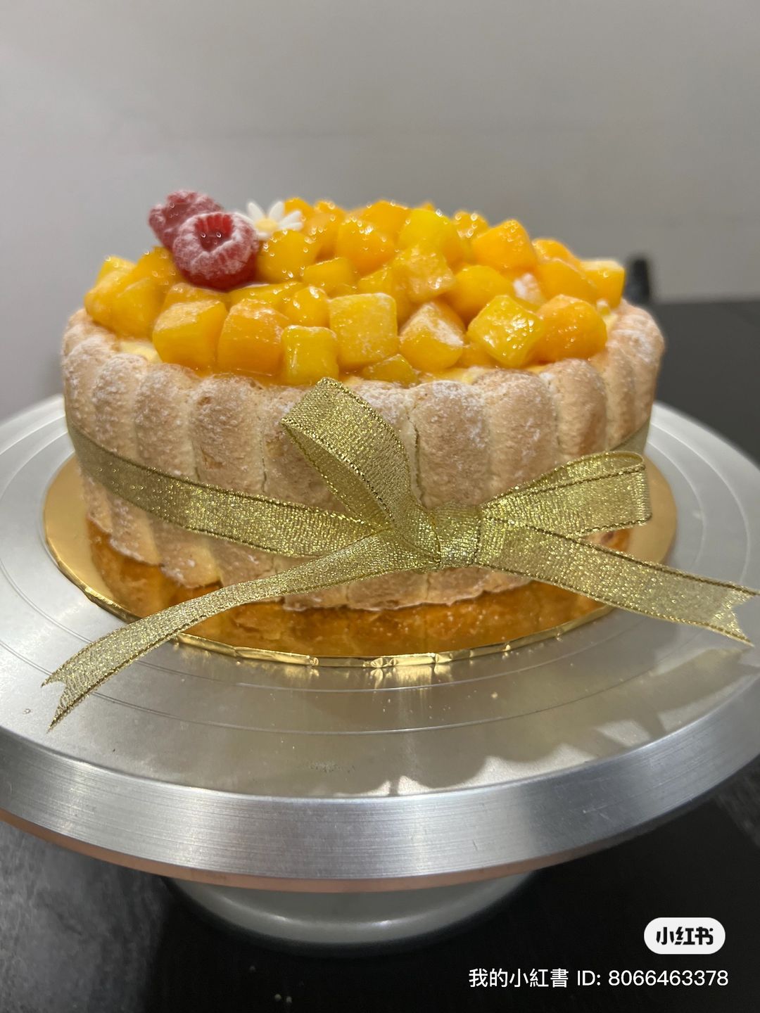 Charlotte Mango cake