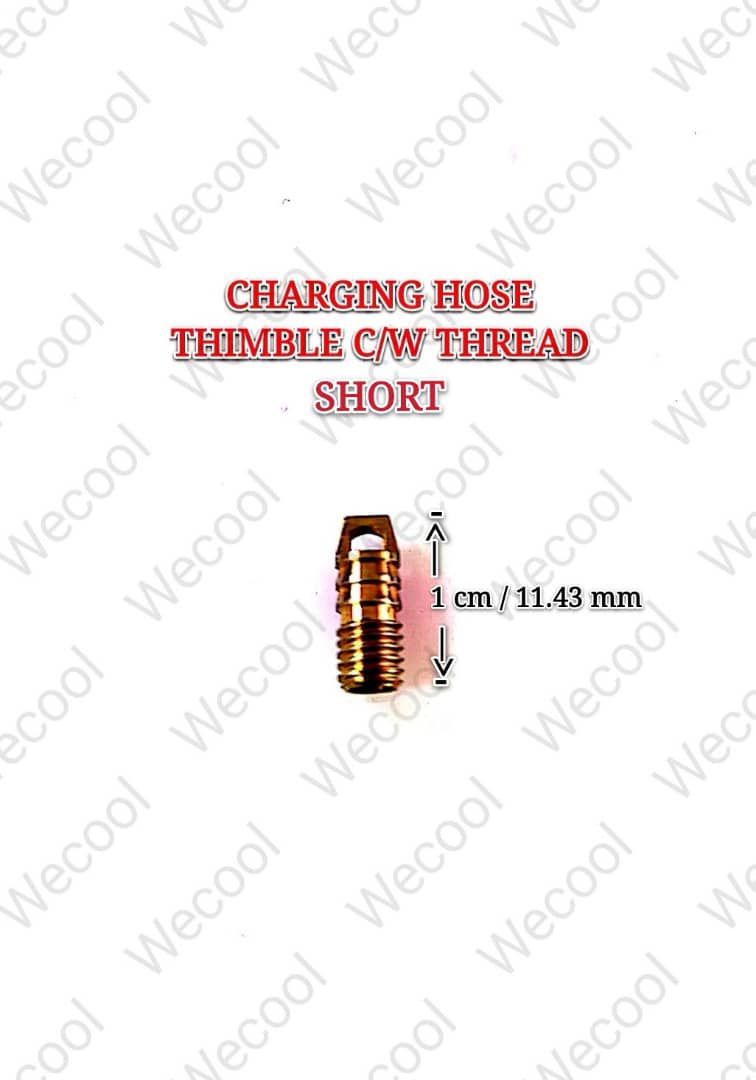 CHARGING HOSE THIMBLE C/W THREAD SHORT
