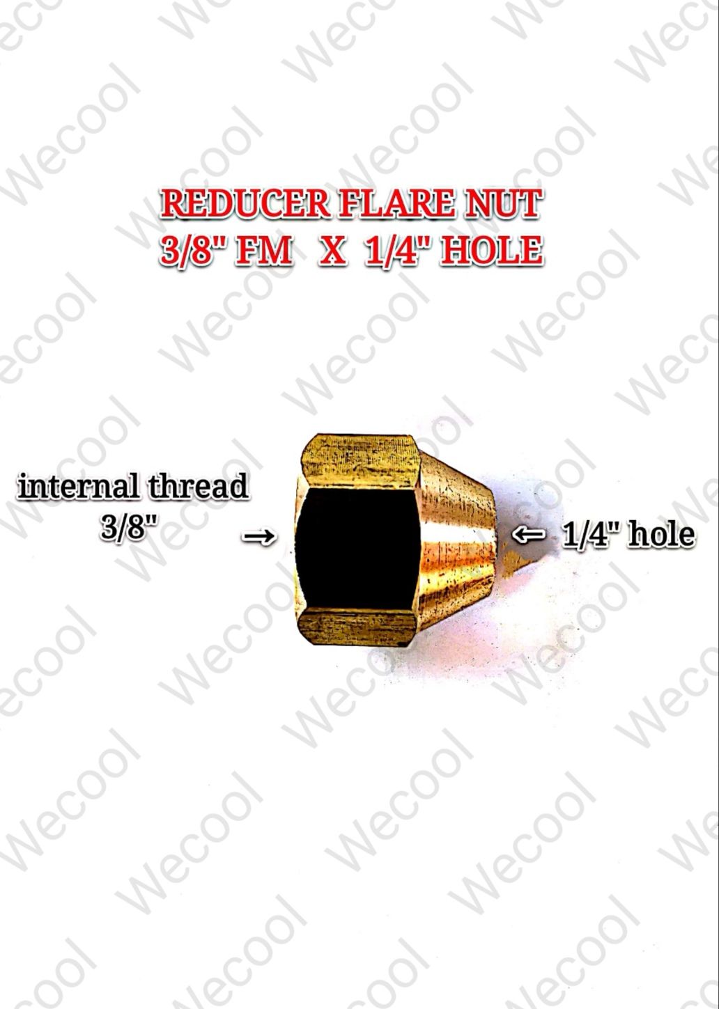 REDUCER FLARE NUT - 3/8''FM X 1/4'' HOLE