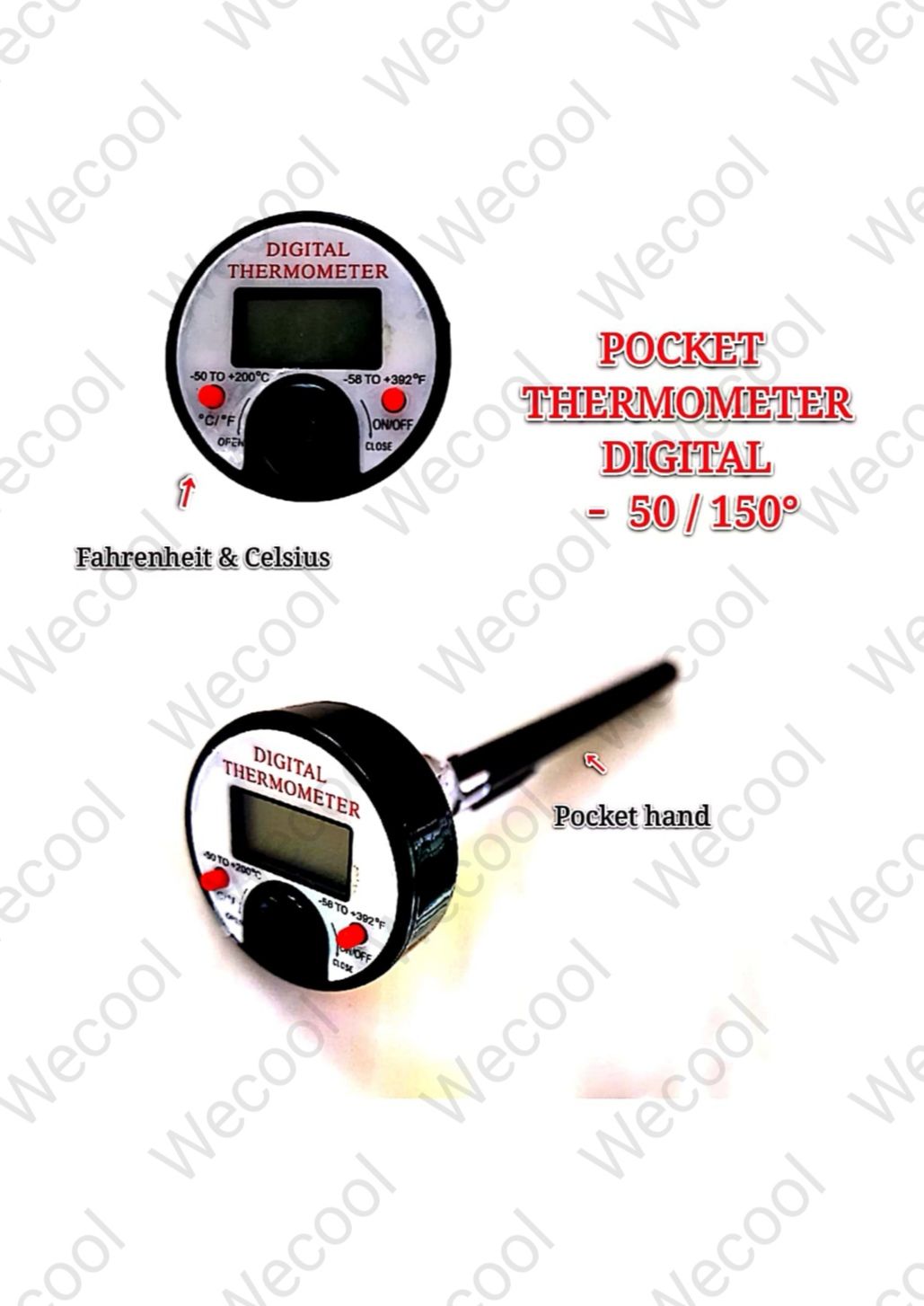 POCKET THERMOMETER DIGITAL - 50 /150