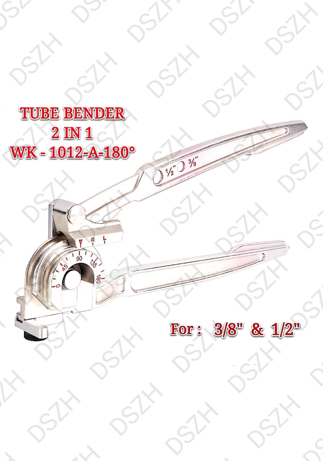 TUBE BENDER 2 IN 1 ~ WK - 1012-A-180 (FOR : 3/8'' & 1/2'')