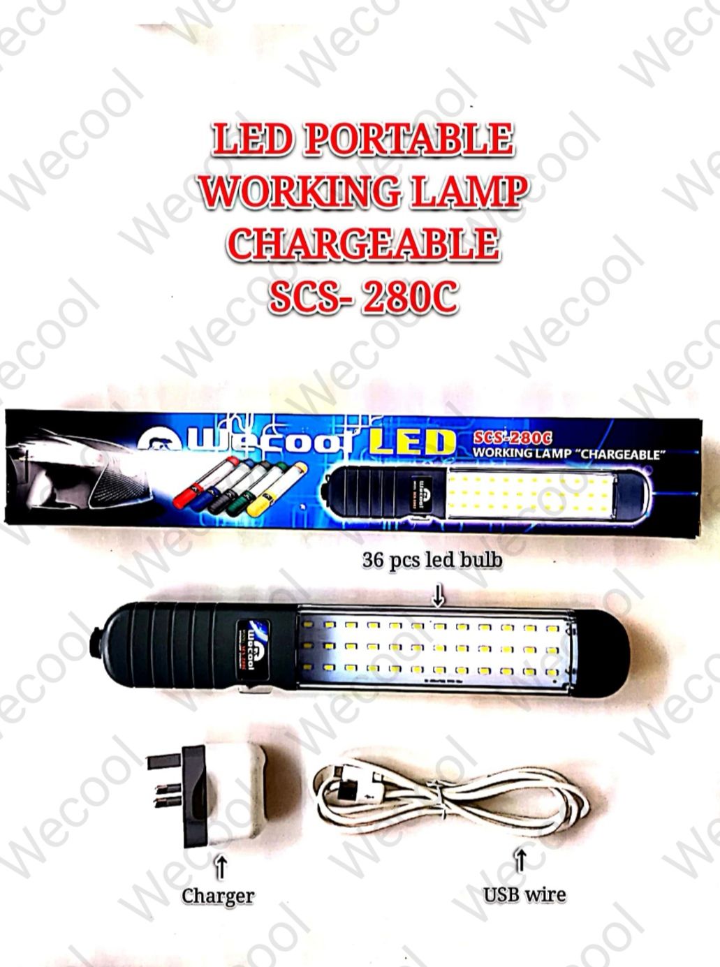 LED PORTABLE WORKING LAMP CHARGEABLE SCS - 280C