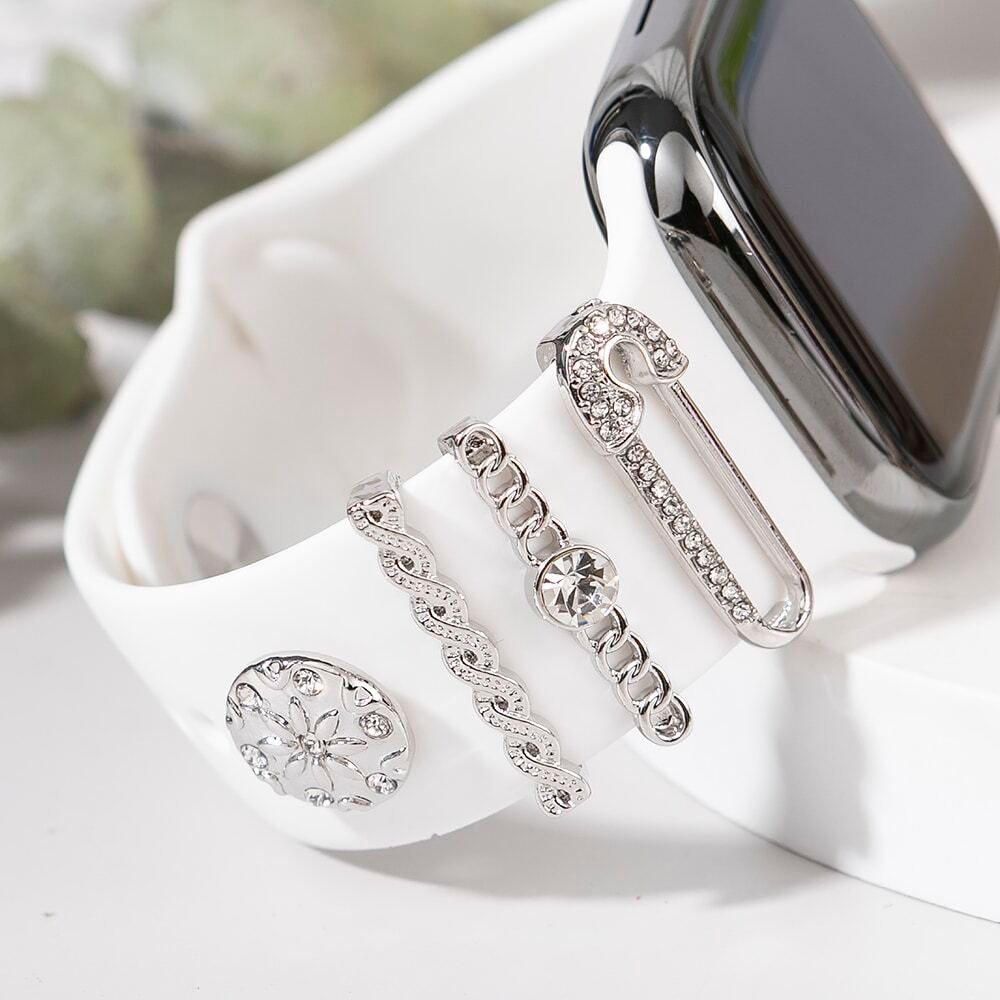 4pcs Watch Band Charm - Silver